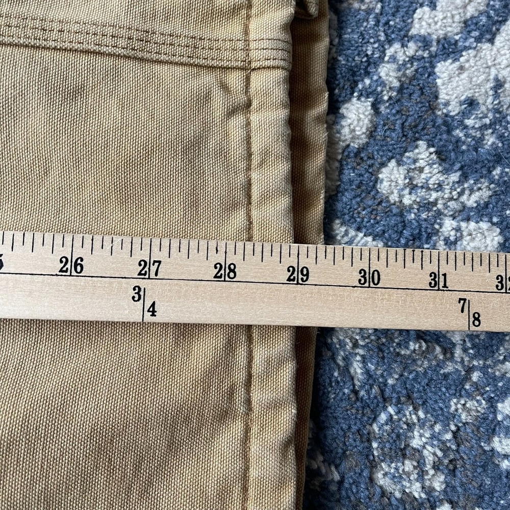 Vintage Carhartt Chore Canvas Jacket Blanket Lined Size 48 Beige Tan USA - Picture 12 of 12